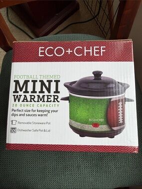 Eco+Chef Football-Themed Mini Stoneware Warmer